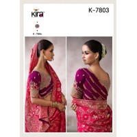 Kira Kamala Silk Premium Pure Crepe Saree Queen Pink