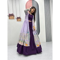 LFH PC DN 532 Festival Special Crop Top with Shrug Pruple 