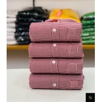 Article Store Micro Check Shirt Red