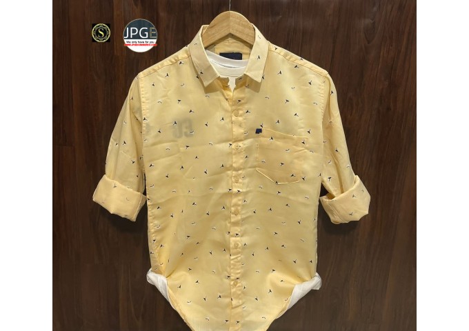 Cotton Shirt  Designer Article Store | Size M L XL | 2023  Yellow