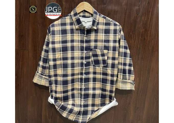 Cotton Shirt Check  Article Store | Size M L XL | 2023 Yellow