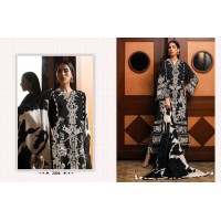 BLISS VOL-2  LAWN COTTON PRINTED WITH HEAVY EMBROIDERY PATCH PATIYALA SUIT BLACK