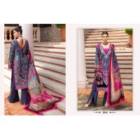 BLISS VOL-2  LAWN COTTON PRINTED WITH HEAVY EMBROIDERY PATCH PATIYALA SUIT PINK AND MULTI COLOR