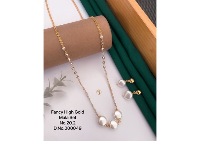 Fancy High Gold Moti Mala Set 10