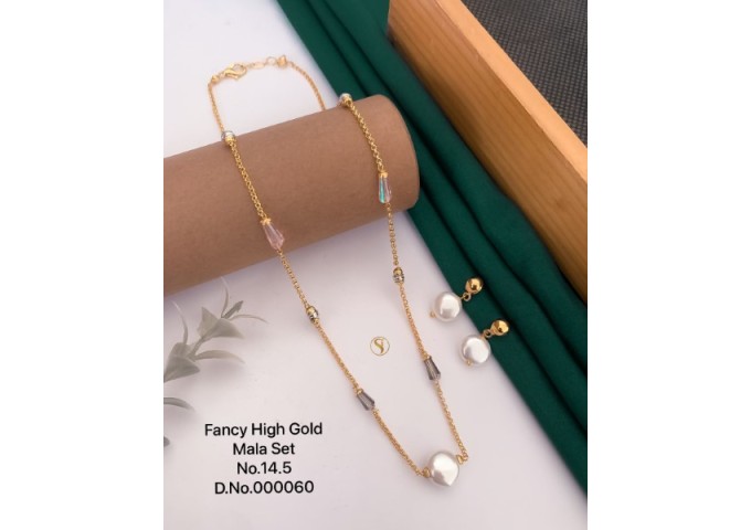 Fancy High Gold Moti Mala Set 11