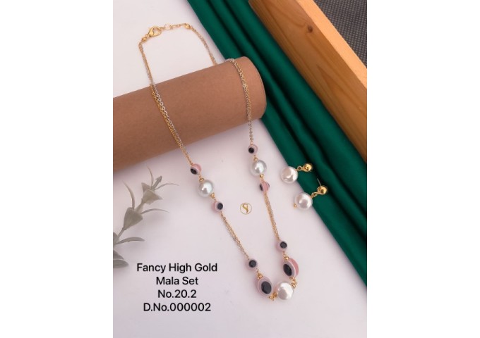 Fancy High Gold Moti Mala Set 15