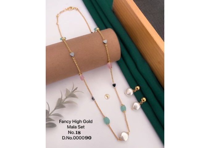 Fancy High Gold Moti Mala Set 28