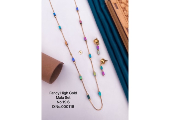 Fancy High Gold Moti Mala Set 34