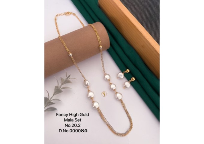 Fancy High Gold Moti Mala Set 46