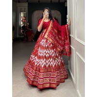 Trendy Vaishali Silk Chaniya Choli Red