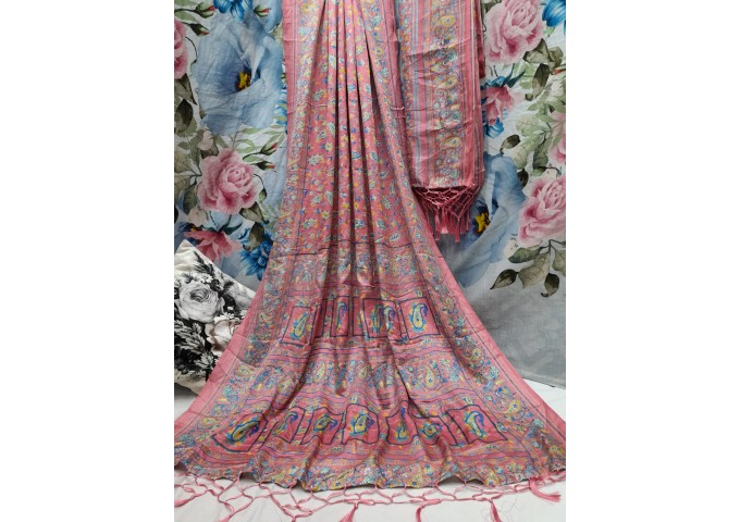 ART PASHMINA SAREE  WITH SHAWLS 5