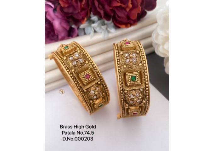 Gorgeous Bridal Antique Gold Plated Patla 18