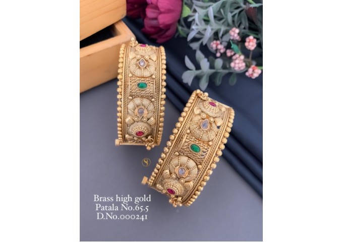 Gorgeous Bridal Antique Gold Plated Patla 19