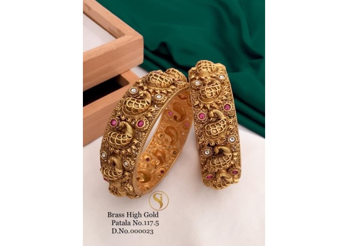 Gorgeous Bridal Antique Gold Plated Patla 2