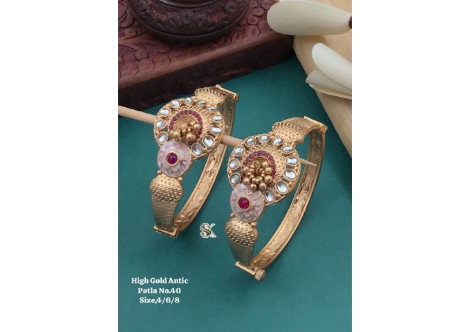 Bridal Antique Gold Plated Patla 30