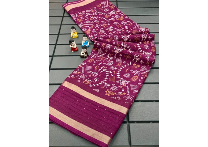 Pavitra Dola Silk Saree Purple