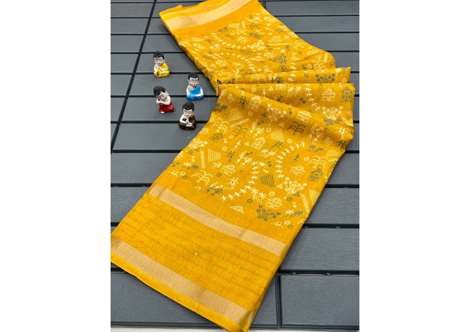 Pavitra Dola Silk Saree Yellow