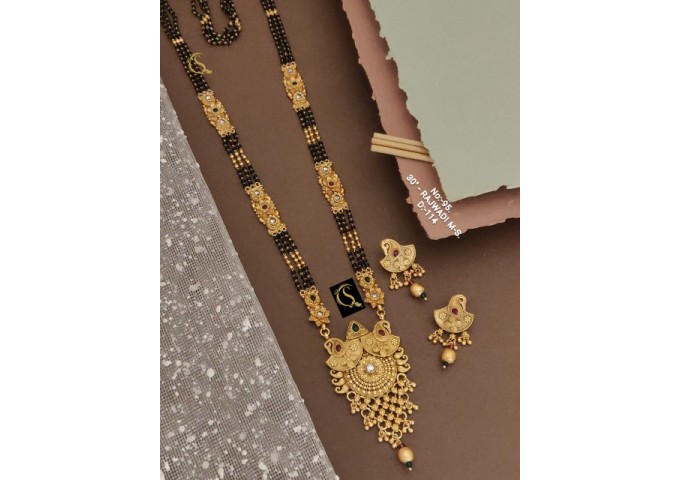 13 Rajwadi Gold Plated Traditional Brass Necklace Jewellery Set