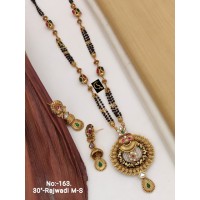 15 Rajwadi Gold Plated Traditional Brass Necklace Jewellery Set