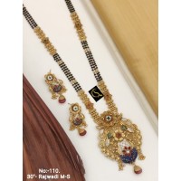 21 Rajwadi Gold Plated Traditional Brass Necklace Jewellery Set