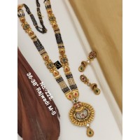 28 Rajwadi Gold Plated Traditional Brass Necklace Jewellery Set