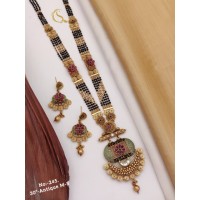34 Rajwadi Gold Plated Traditional Brass Necklace Jewellery Set