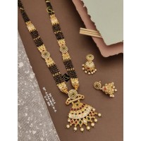 50 Rajwadi Gold Plated Traditional Brass Necklace Jewellery Set