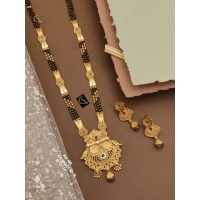 7 Rajwadi Gold Plated Traditional Brass Necklace Jewellery Set