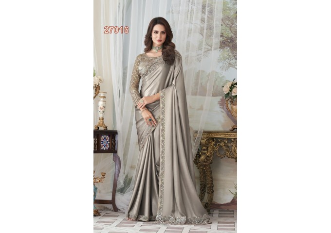 TFH Designer Concept For This Wedding  Session Silk Saree Grey