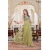 Aaayaa Aardhana Satin Silk With Sequence Embroidery Work Parrot Green