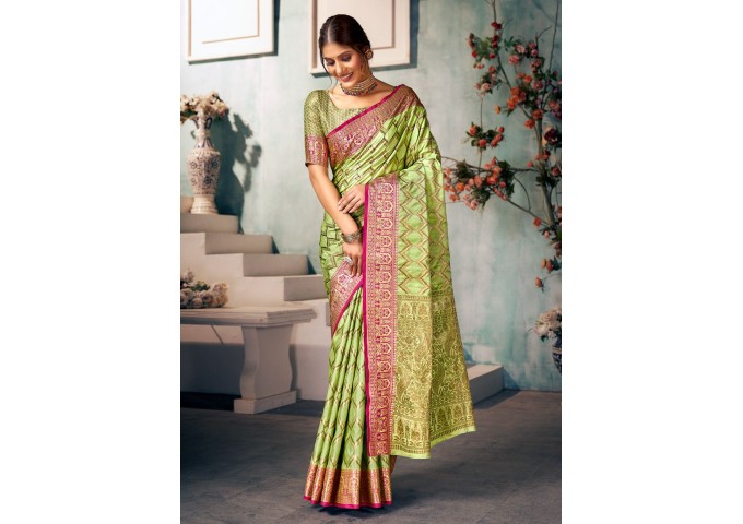 KAVERI BANARSI SILK SAREE GREEN