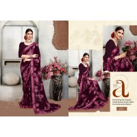 Shalimar Weightless With Satin Lace & Satin Saree With Blouse Purple