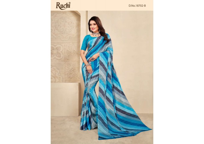 VIVANTA SILK 19TH EDITION CREPE SILK SAREE SKY BLUE