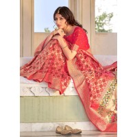 Bandhani with Paithaini Pallu Pure Silk Handloom Saree Red 2