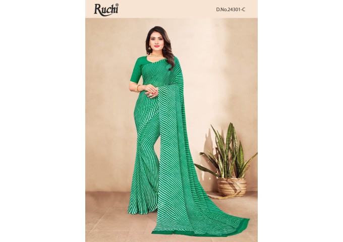 Kashish Dying Bandhej Silk Drapes Green 3