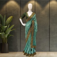Niharika Royal Vichitra Silk Saree Green