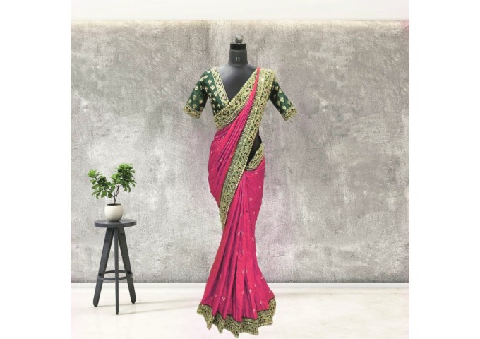 Niharika Royal Vichitra Silk Saree Red