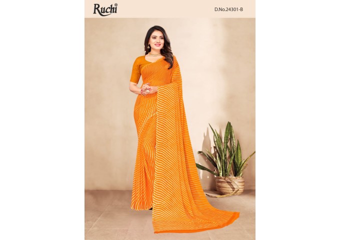 STAR CHIFFON VOL-104 SAREE ORANGE