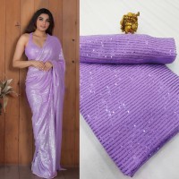 3MM Sequins Design Embroidery Saree 