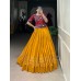 Navratri Collection 2024 Khammkar Gamthi Craft with a Modern Design Touch Lehenga Red|Yellow